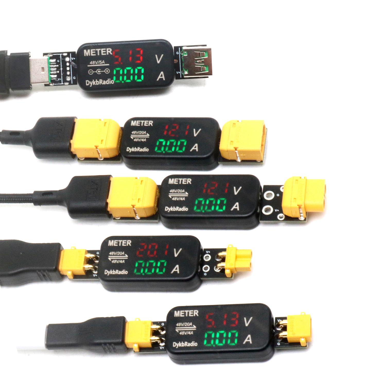 Drone Battery Voltage Checker - USB XT30 XT60 DC 20A Измеритель