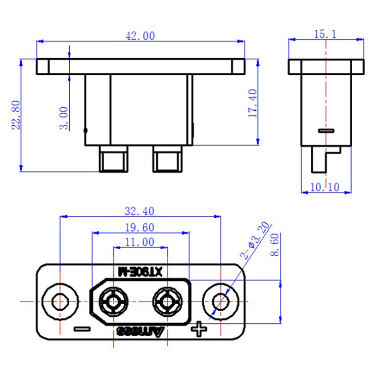 Drone Battery Connector - 30PCSAmass Black XT90E-M Разъемы для монтажа