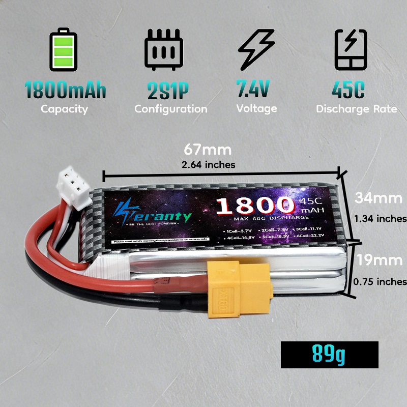 Аккумулятор LiPo TERANTY 2S 3S – обзор и цена Drone Battery 3S