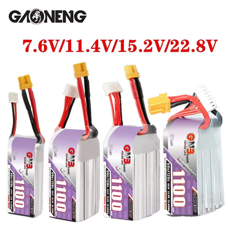 GNB 1100 мАч 2S 3S 4S 6S 60C/1 – обзор и цена Drone Battery Connector