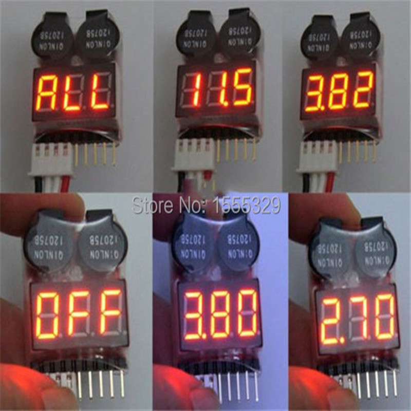 2 шт. 1S-8S LiPo тестер напряж – обзор и цена Drone Battery Voltage Checker