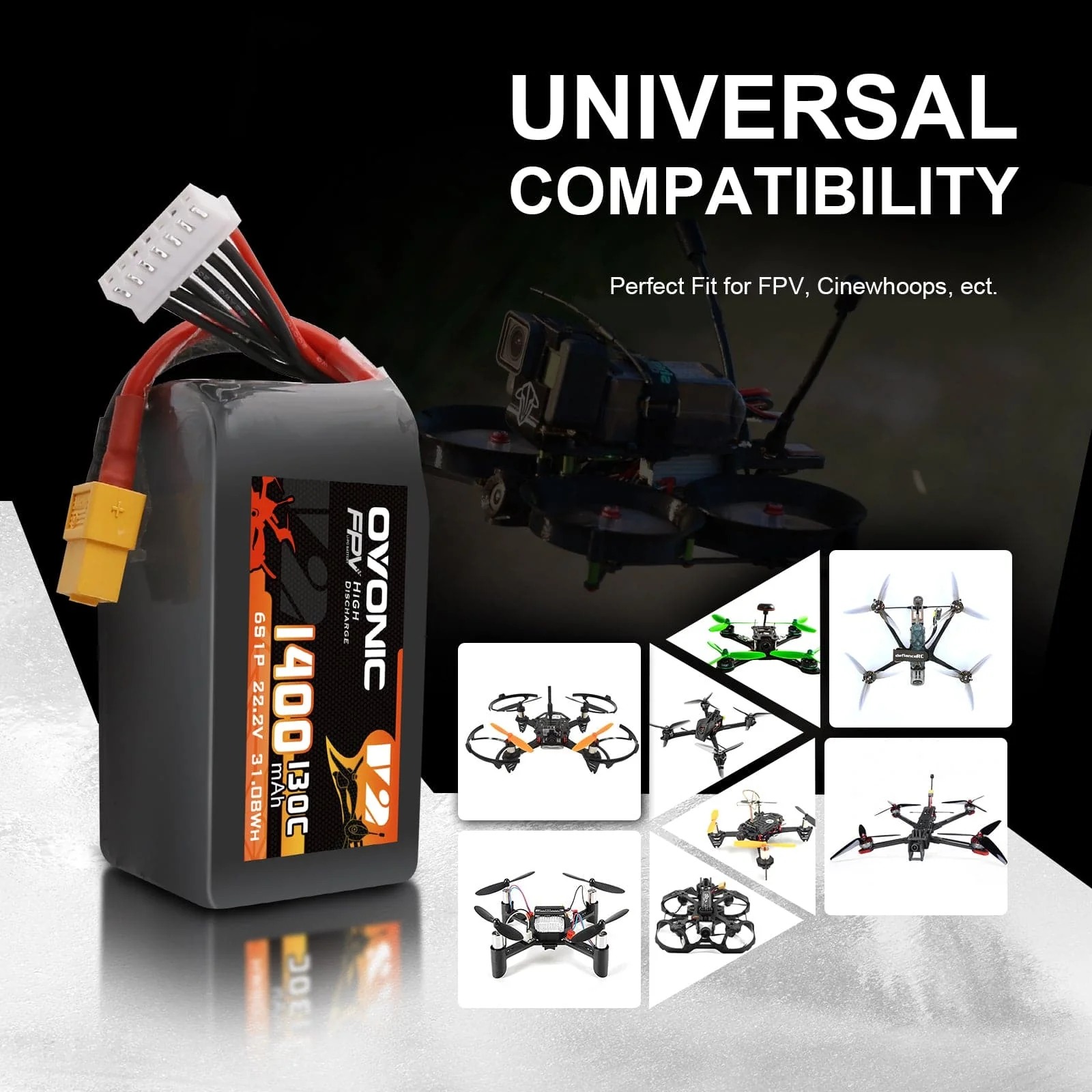 Аккумулятор Ovonic 6S LiPo 22. – обзор и цена Drone Battery Bag