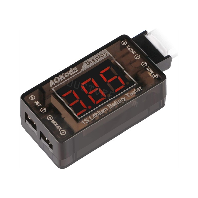 AOKoda AOK-041 1S Тестер напря – обзор и цена Drone Battery Voltage Checker